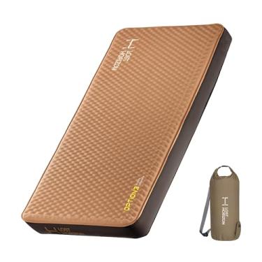 Imagem de LOSTHORIZON Colchão de acampamento de ar e espuma, almofada de dormir autoinflável, 11,4 cm de espessura, com saco de bomba, individual