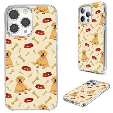 Imagem de Capa para iPhone 14 Pro Max para mulheres e homens, AKORAVO Capa protetora completa à prova de choque fina macia TPU transparente para iPhone 14 ProMax 6.7, desenho animado animal de estimação cão