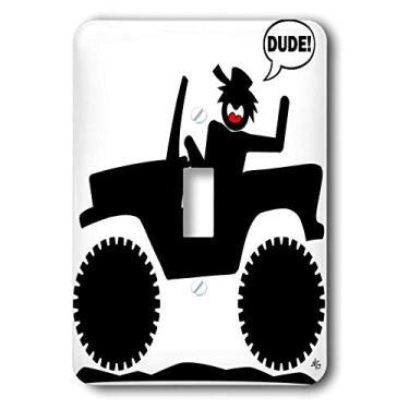 Imagem de 3dRose lsp_14747_1 Car Dude Image 1 interruptor de botão único