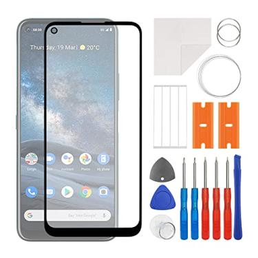 Imagem de SWARK Substituição da lente do painel externo de vidro frontal + OCA compatível com Nokia 8.3 5G TA-1243, TA-1251 (sem tela LCD e digitalizador de toque) com kit de reparo