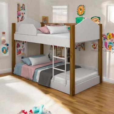 Imagem de Mini Cama Beliche Magia Rafaela Branco - Mais de Casa