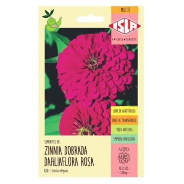 Imagem de Sementes Zinnia Dahliaflora Rosa Gigante Da Califórnia ISLA