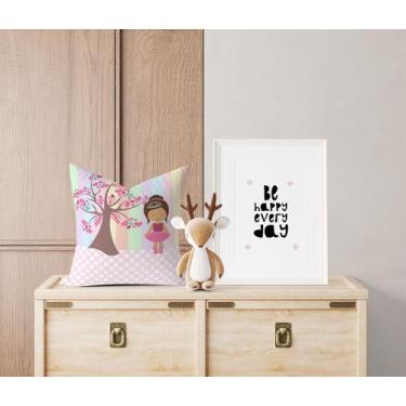 Imagem de Almofada com enchimento Infantil Listras Candy Bailarina - Core Decore