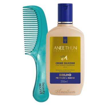 Imagem de Kit Creme De Silicone 250ml Aneethun e Pente Beauty Secret