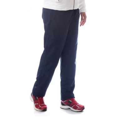 Imagem de Calça Tactel Forrada Feminina Butu Biru Azul Marinho, Azul, G