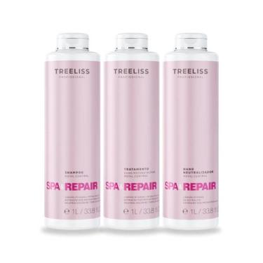 Imagem de Kit spa e repair tratamento profissional metal treeliss - Treeliss Pro