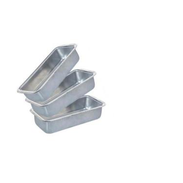 Imagem de Jogo Com 3 Forma Assadeira Tabuleiro Para Pão Bolo Cuca Gelo Alumínio 