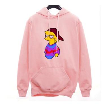 Imagem de Moletom Canguru Lisa Indie Simpson Rap Tumblr - SEMPRENALUTA , Rosa, P