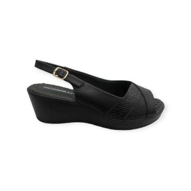 Imagem de Sandália Feminina Slingback Cecilia Salto Anabela Médio Piccadilly Ref