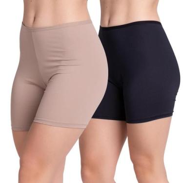 Imagem de Kit 5 Shorts Anágua Íntimo Segunda Pele Poliamida Conforto - Bella Fio