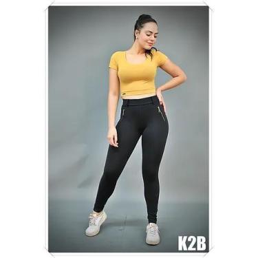 Imagem de Legging Montaria K2B Tecido Grosso Zíper no Bolso, Preto, P