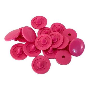 Imagem de Botão De Pressão Colorido Original Ritas 100 Unidades, Pink
