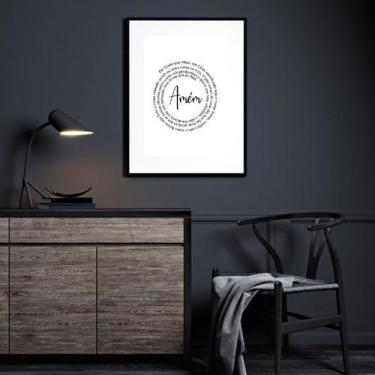 Imagem de Quadro Minimalista Oração Pai Nosso Espiral - 60x48cm - Quadros On-lin