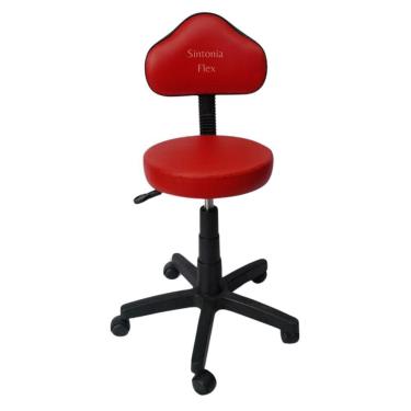 Imagem de Cadeira secretaria Verona  com regulagem de altura a gás - base com rodízio corano vermelho