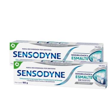 Imagem de Kit 2 Creme Dental Sensodyne Sensibilidade & Esmalte Branqueador 100g