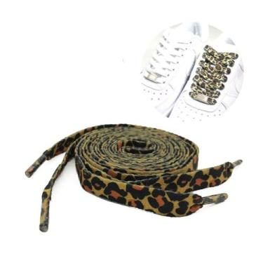 Imagem de Par de Cadarços Estampa de Oncinha Moda Animal Print - Genérica, Estam