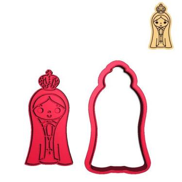 Imagem de Cortador Marcador Nossa Senhora Coroa Maria Rezando - DOCE IMPRESSO, 9