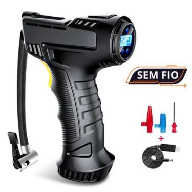 Imagem de Mini Compressor De Ar Portatil Eletrico 4 Bicos Sem Fio - Alley Comm