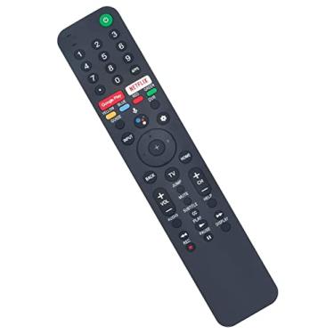 Imagem de Controle remoto de voz RMF-TX500U para todas as TVs Sony, controle remoto de substituição para todas as TVs Sony LCD LED HDTV Smart TV com Google Play, botões Netflix