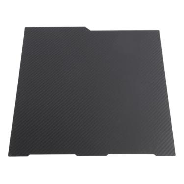 Imagem de Placa de Construção PET PEI, Plataforma de Aço de Mola Flexível de 256x268mm, Placa de Construção de Revestimento PEI de Textura de Carbono PET, Folha PEI PET para Kobra 3