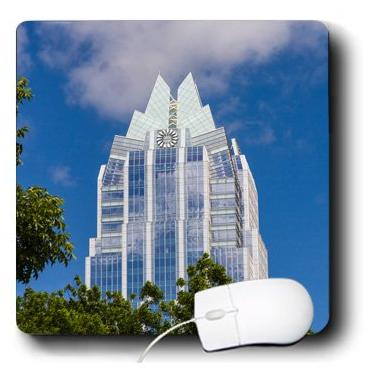 Imagem de 3drose EUA, Texas, Austin Frost Bank Tower com vidro azul prateado - Mouse pad