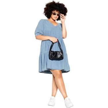 Imagem de Vestido City Chic Plus Size, vestido costeiro, Lavagem leve, 54