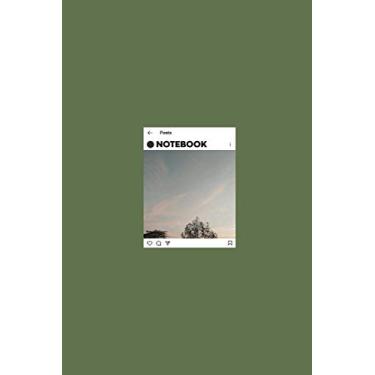 Imagem de Notebook: lined Journal- Instagram Design - Large (6 x 9 inches) - 101 Pages –Calke Green: Composition Book Perfect bound, Soft Cover - Minimal style
