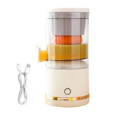Imagem de Espremedor elétrico de laranja, Espremedor elétrico de laranja,Espremedor de suco de laranja com separação automática de frutas | Recipiente de suco portátil, liquidificador espremedor de laranja 7.4V