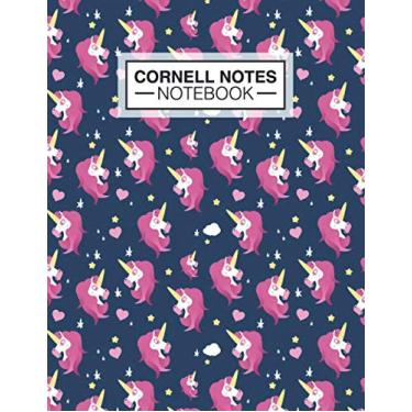 Imagem de Cornell Notes Notebook: Adorable Love Unicorn Pattern Notebook for High School College University Students