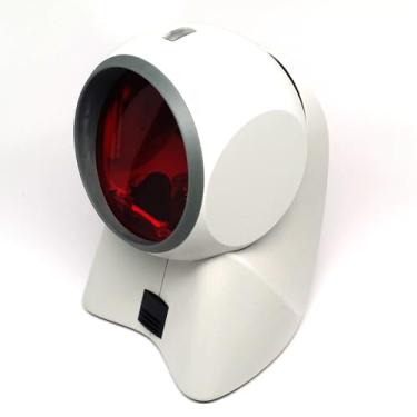 Imagem de Kit de scanner de código de barras de apresentação mãos-livres H○neywell Orbit 7120 (laser 1D e GS1, branco) com cabo USB e placa de montagem