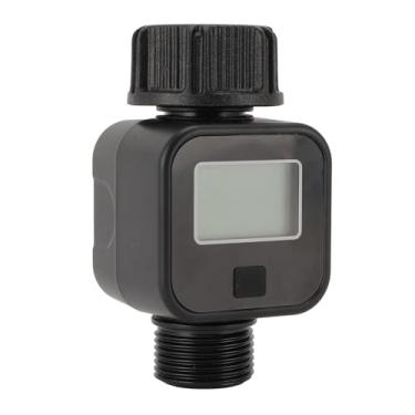 Imagem de Medidor de Fluxo de água, Torneira Padrão de 3/4 de Polegada LCD Medidor de água IPX5 Resistente à água Acessório de Medidor de água Externo para Aspersor de Gramado