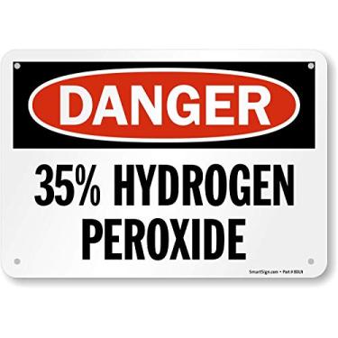 Imagem de SmartSign Placa "Danger - 35% Peróxido de Hidrogênio" | Alumínio de 17,8 cm x 25,4 cm
