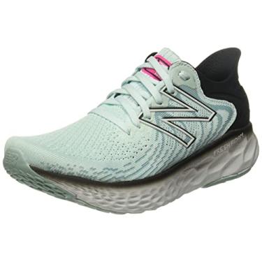 Imagem de New Balance Fresh Foam 1080 V11 Tênis de corrida feminino, Azul claro/preto, 5.5 Wide