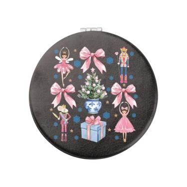Imagem de CHOORO Espelho de maquiagem Quebra-Nozes Bonito Festivo Natal Compacto Espelho (Nut-Cracker M)
