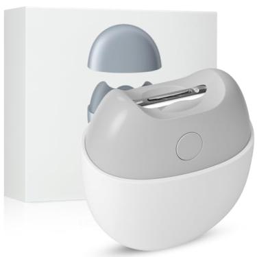 Imagem de Cortador de unhas elétrico com carregamento USB, aparador elétrico de unhas para armazenamento de lascas, 2 níveis de velocidade para bebês, idosos e adultos (branco amassado)
