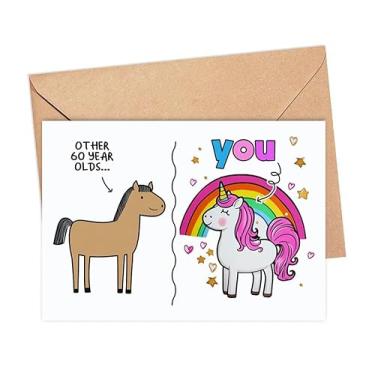 Imagem de ShelbyShops Cartão de outros 60 anos - Cartão engraçado de aniversário de 60 anos - Cartão de aniversário de unicórnio - Cartão de aniversário de 60 anos - Piada de cartão de aniversário de mãe -