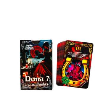 Imagem de Baralho Dona 7 Sete Encruzilhada 36 Cartas Explicativas - Salve Jorge 