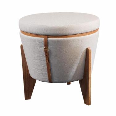 Imagem de Puff Flex Decorativo Amsterdam Bisart Decor - Larflex, Linho Bege