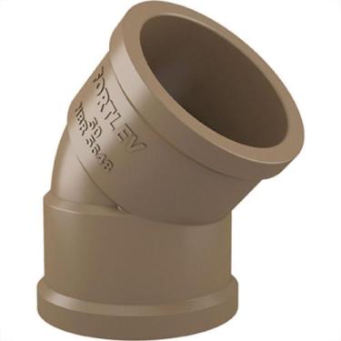 Imagem de Cotovelo Fortlev PVC Liso Liso 3/4X45 Marrom - Kit C/40 Unidades