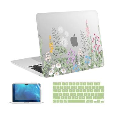 Imagem de Instellar Capa compatível com MacBook Air de 13,6 polegadas versão 2023 2022 M2 A2681 com tela de retina líquida, capa rígida antiderrapante totalmente ventilada + capa de teclado + película de tela,
