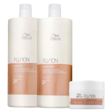 Imagem de Kit Wella Professionals Fusion Sh 1L + Cond 1L + Masq150g