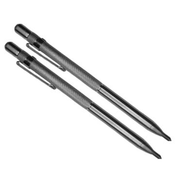 Imagem de Kit 2 Riscador Industrial Inox Ponta De Videa Caneta Para Chapa Solda