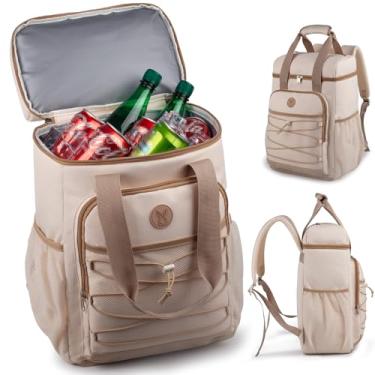 Imagem de Mochila térmica com alça superior acolchoada, mochila leve e térmica à prova de vazamento, caixa de gelo de grande capacidade para mulheres, homens, praia, acampamento, piquenique, pesca, trilhas