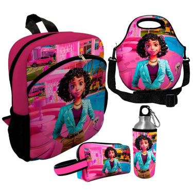 Imagem de Kit Escolar Infantil Mochila de Costas + Lancheira Térmica + Necessaire Plus + Squeeze de Alumínio-Unissex