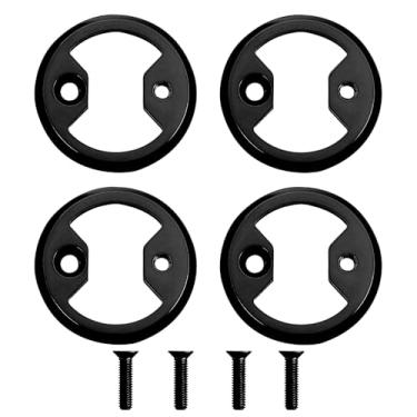 Imagem de 4 peças placa de pedal de titânio ti gravata borboleta fit Cycling Pro Mtb bicicleta pedal placa grampos para Wahoo SpeedPlay Comp Zero Aero NanoPCS (preto)