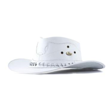 Imagem de Chapéu Em Couro Legitimo Boiadeiro Country Americano Rodeio Festas Bar