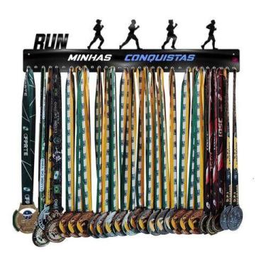 Imagem de Porta Medalhas Personalizado Corrida De Rua Masculino_g - QUADRO DE ME