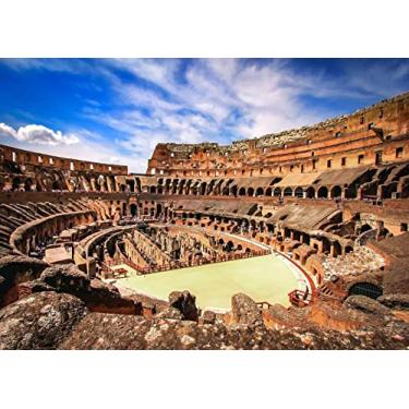 Imagem de BELECO Tecido de 2,1 x 1,5 m de pano de fundo de coliseu antigo, vista aérea, anfiteatro do Coliseu de Roma, Itália, ponto histórico, ruínas antigas, papel de parede de fundo para crianças e adultos