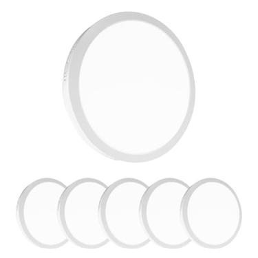 Imagem de Kit 6 Painel Plafon 25w Led Redondo Teto Sobrepor Luz Branco Frio
