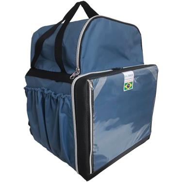 Imagem de Bag Brasil Mochila Termica Para Delivery de Pizza Reforada Com Isopor Laminado - Azul Marinho